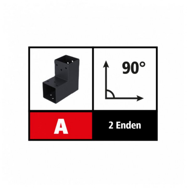 71mm-Suki Steckverbinder Ecke 90 Grad, 2 Enden